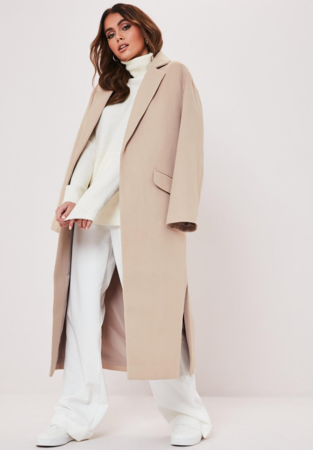 split midaxi coat