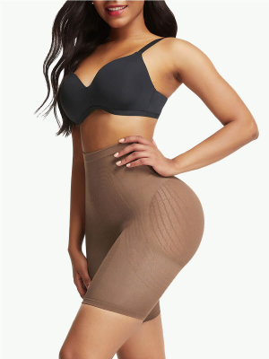 Sculptshe Seamless Mesh Tummy Control Butt Lifter Shorts